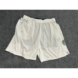 Peloton Grand AC Mens Large Shorts White With Black hit lined with‎ bike shorts